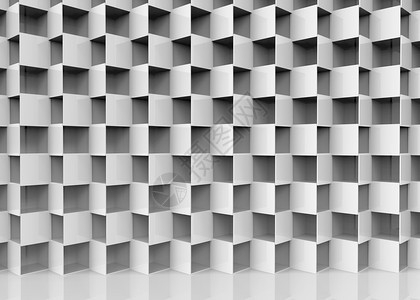 墙纸3d抽象白洞方形箱壁背景摘要灰色的形象图片