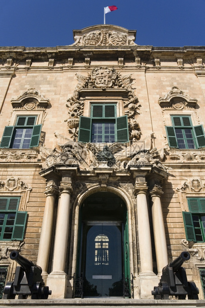 旅馆入口这是在地中海马耳他岛瓦莱塔的总理办公室设在马耳他巴莱塔BeabbergedeCastile旅游图片