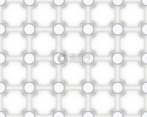 3d使无缝白色反转圆形和线型墙壁背景灰色的质地无缝图片