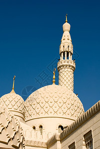阿拉伯伊斯兰华丽的清真寺宣礼塔迪拜图片