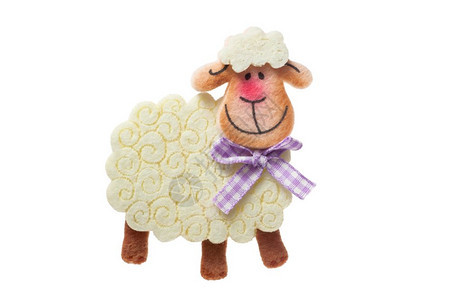 纪念品毛毡针线活笑着白羊的玩具手工制作的感觉东方式装饰图片