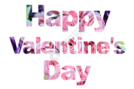 特点字母白背景上的玫瑰图片制作Valentinersquosday单词图片