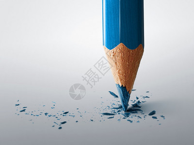 锋利的蓝色铅笔图片