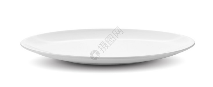 圆形的白色背景上孤立的白板午餐厅图片