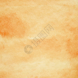 水彩背景艺术抽象黄色和橙水颜画以白纸背景涂料为设计图纸空白的溅抽象图片