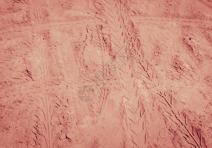 地面沙滩上的轮胎轨迹纹理以古旧风格颜色为背景轨道旅行图片