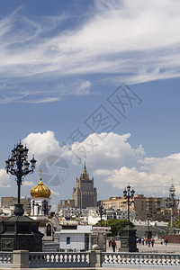 地标酒店正面俄罗斯莫科中心城市与塔图片