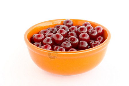 颜色素食主义者一碗酸樱桃孤立在白色的酸图片