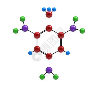 三硝酸甲乙烯的分子3D转化在白色上隔离使成为科学有机的图片
