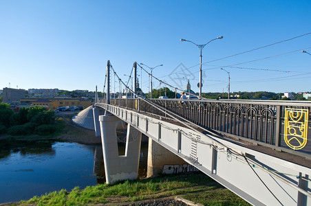 景观斯摩棱克DniproRiver和斯摩伦克的桥梁之景俄罗斯塔图片