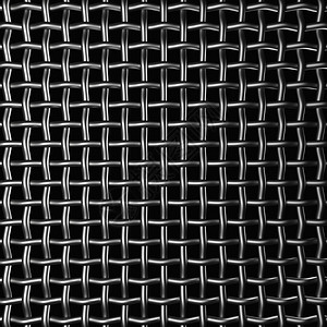 黑色的金属丝银在黑色背景上隔离的金属线网格图片