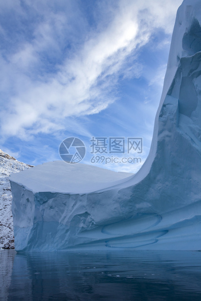 海岸旅游东格陵兰高克士比松大冰山漂浮沿海图片