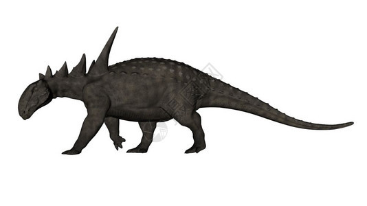 使成为白垩纪自然土卫六恐龙在白色背景中孤立行走3D化为索罗皮尔塔恐龙3D化为背景图片