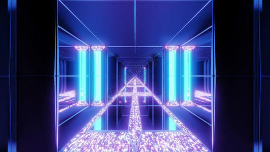 未来科技光束运动时空隧道图片