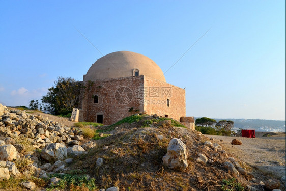 希腊雷瑟姆诺市Fortezza堡垒清真寺标志建筑学地标威尼斯人图片