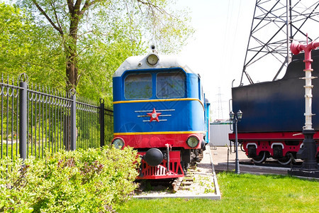 运输煤炭俄罗斯铁路公火车头在萨马拉的照片面包车图片