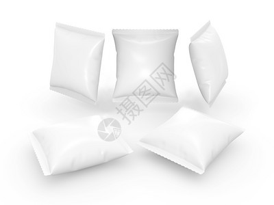 干燥包用于产品如零食或配有剪片路的食品白纸袋面粉图片