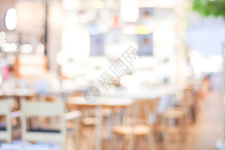 柜台现代的放松背景模糊咖啡馆带有bokeh光背景横旗食物和饮料概念图片