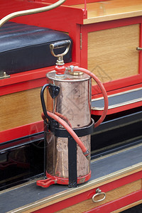 旧消防发动机细节红色的器消防车图片