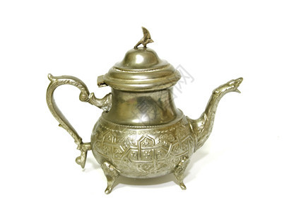 古董黄铜锅茶壶图片