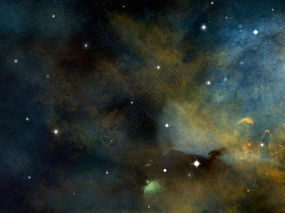 计算机在银河系中生成星云和恒场极好的宇宙太阳图片