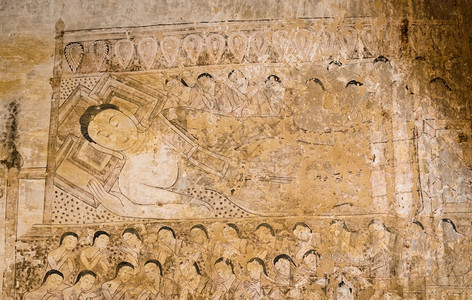 缅甸巴甘寺古代壁画佛教文化丰富多彩的图片