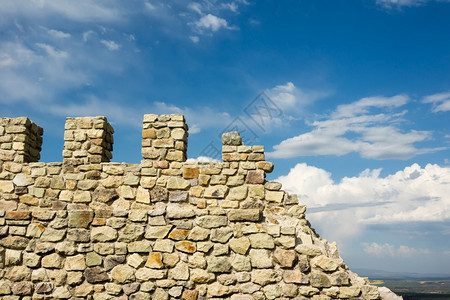 欧洲天空背景的堡垒废墟历史梅泽克图片