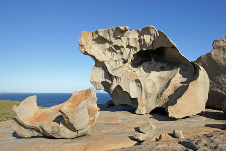 追赶海岸著名的岩石南澳大利亚袋鼠岛FlindersChase公园旅行图片