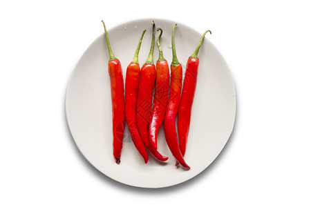 火最佳白色的餐上红辣椒白色背景头版图片