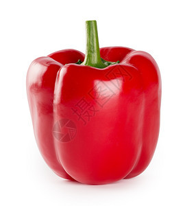 白背景孤立的红甜辣椒天然产品的概念白背景隔离的红甜辣椒生产香料剪裁图片