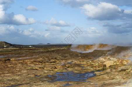 户外gunnuhver冰岛温泉火山作用来源图片