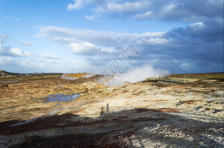 gunnuhver冰岛温泉地热岩石火山图片