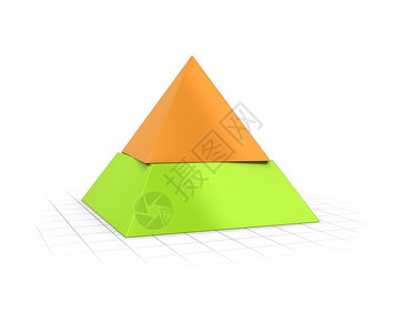 概念3D将两层金字塔建在直观背景的两层上分割级别使成为图片