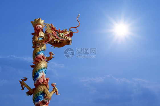 雕塑传统的象征华人龙日光之深的龙图片
