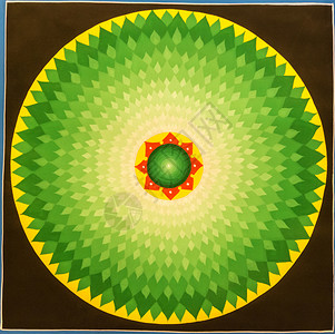 用于佛教印度和及义实践的曼达拉一种神圣的示意图表艺术几何的图片