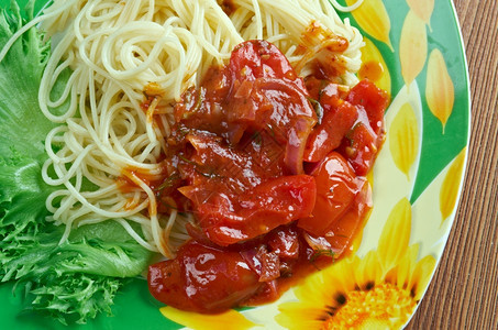 意大利面条的西里语食谱意大利面盘子通心粉食物图片