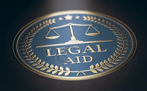 超过以蓝色和黑背景法律概念3D图解D例的金字条写成法律援助插图专家图片