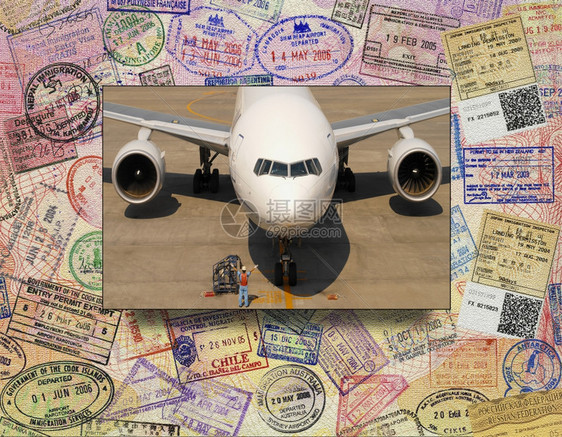 航空旅游签证护照国际旅行出口图片