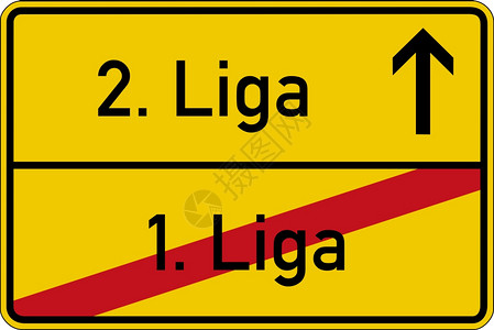 形象的1里加和2的德语词在一个路标上种概念的图片