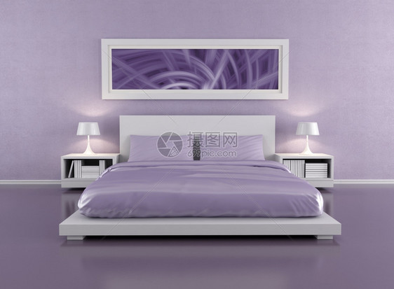墙壁上的艺术图片就是我的一幅画像用它来制作舒适梦紫色图片
