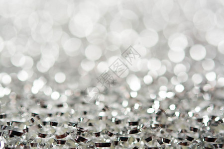 圣诞节散景新的抽象银色白布OKh灯光背景图片