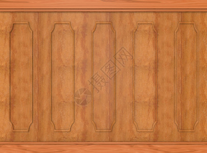 控制板空的渲染3d使现代液态型状棕色木壁背景图片