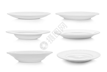 盘子材料白色背景的板和碗盘现代的图片