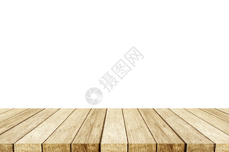 空视角木表格白色背景上隔开的空洞横幅桌子顶部架产品显示齐全的柜台设计内部木头空图片