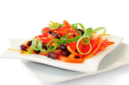 零食番茄沙拉甜辣椒红豆含芝麻的胡萝卜饮食洋葱图片
