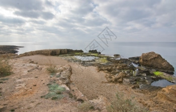 旅行海滨12月在西班牙巴利阿里群岛Mallorca的洛基海边景观自然图片