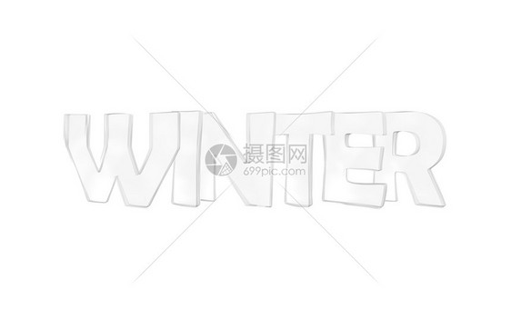 信冬季打字3d将白色背景隔离人物颜色图片