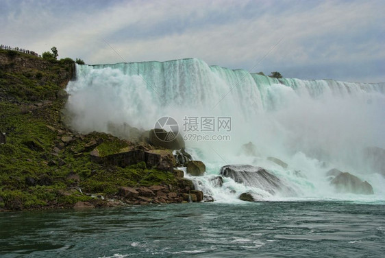 景观旅游河加拿大一侧著名的尼亚加拉瀑布详情图片