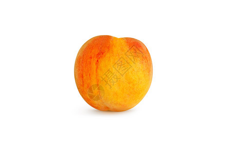 橙生的在白色背景上被孤立的桃子甜图片