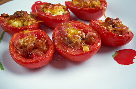 颜色阿拉油意大利烤西红柿意式煎番茄图片